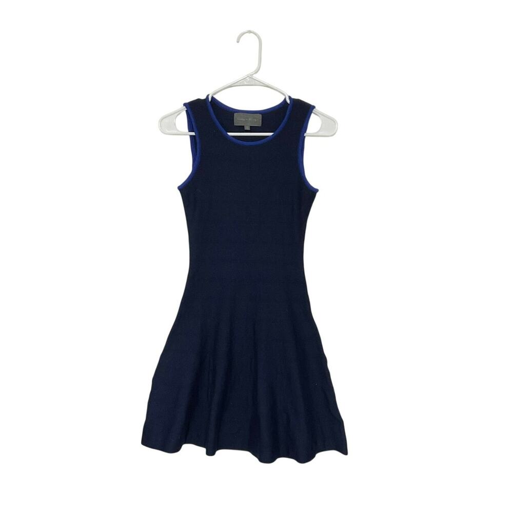 Anthropologie Sunday in Brooklyn Knit Blue Fit & Flare Sleeveless Mini Dress XS